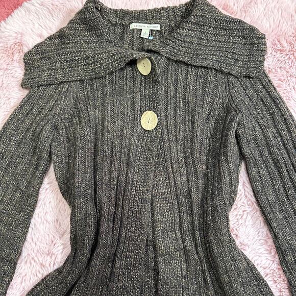 Brown carolyn taylor chunky collared sweater - Picture 3 of 6